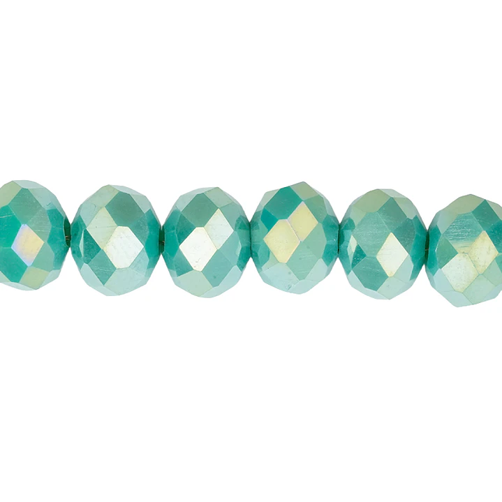 CRISTAL MURANO VERDE MENTA MATE AB # 8MM 1