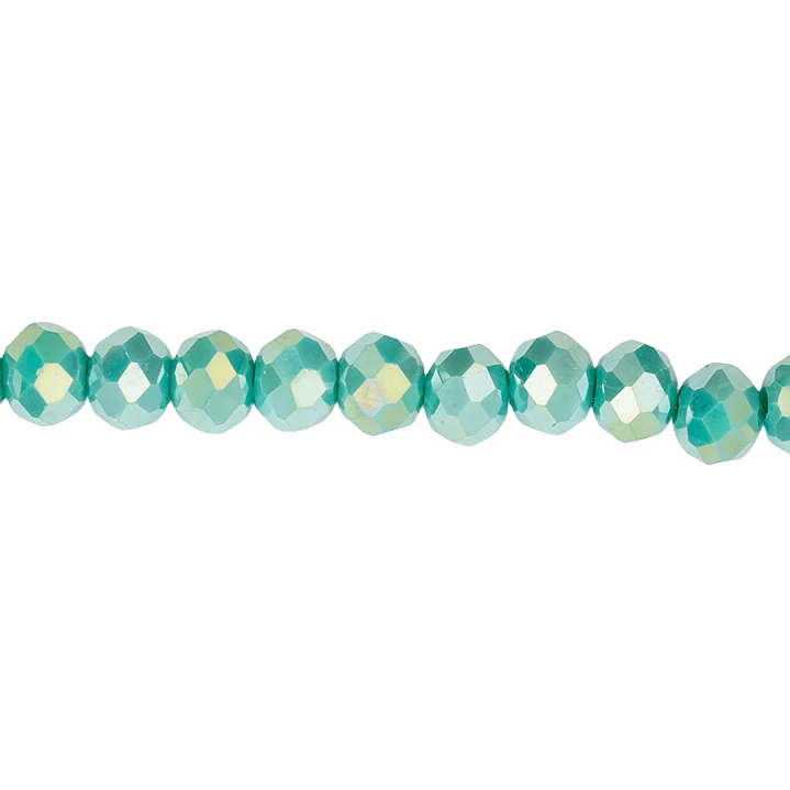 CRISTAL MURANO VERDE MENTA MATE AB # 6MM 1