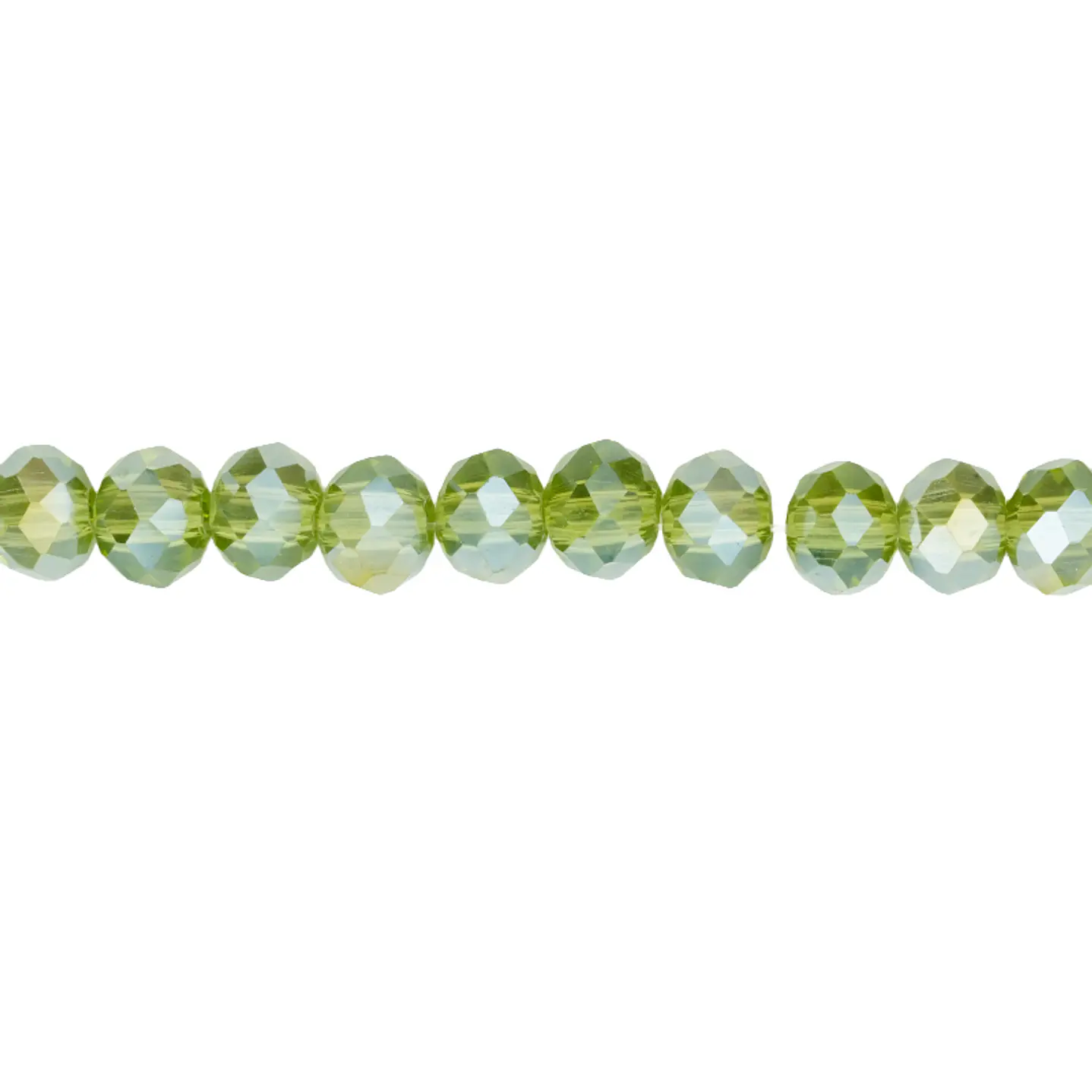 CRISTAL MURANO VERDE MUSGO TRANSPARENTE AB # 6MM 1