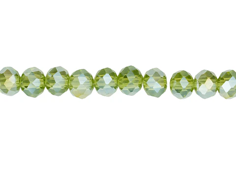 CRISTAL MURANO VERDE MUSGO TRANSPARENTE AB # 6MM