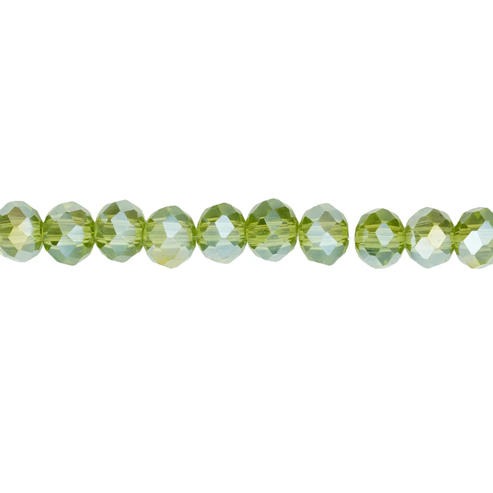CRISTAL MURANO VERDE MUSGO TRANSPARENTE AB # 6MM 1