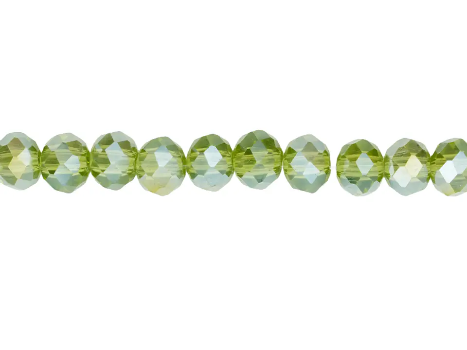 CRISTAL MURANO VERDE MUSGO TRANSPARENTE AB # 6MM 1