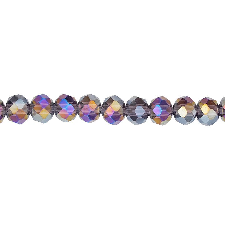 CRISTAL MURANO # 6MM MORADO AB VISO DORADO  1