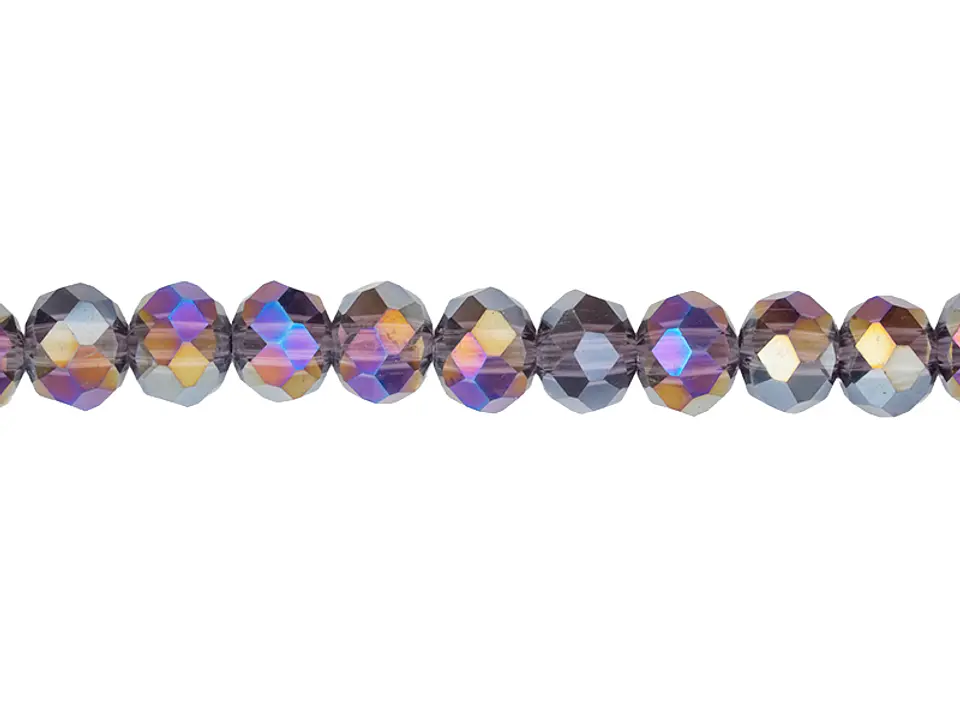 CRISTAL MURANO # 6MM MORADO AB VISO DORADO  1