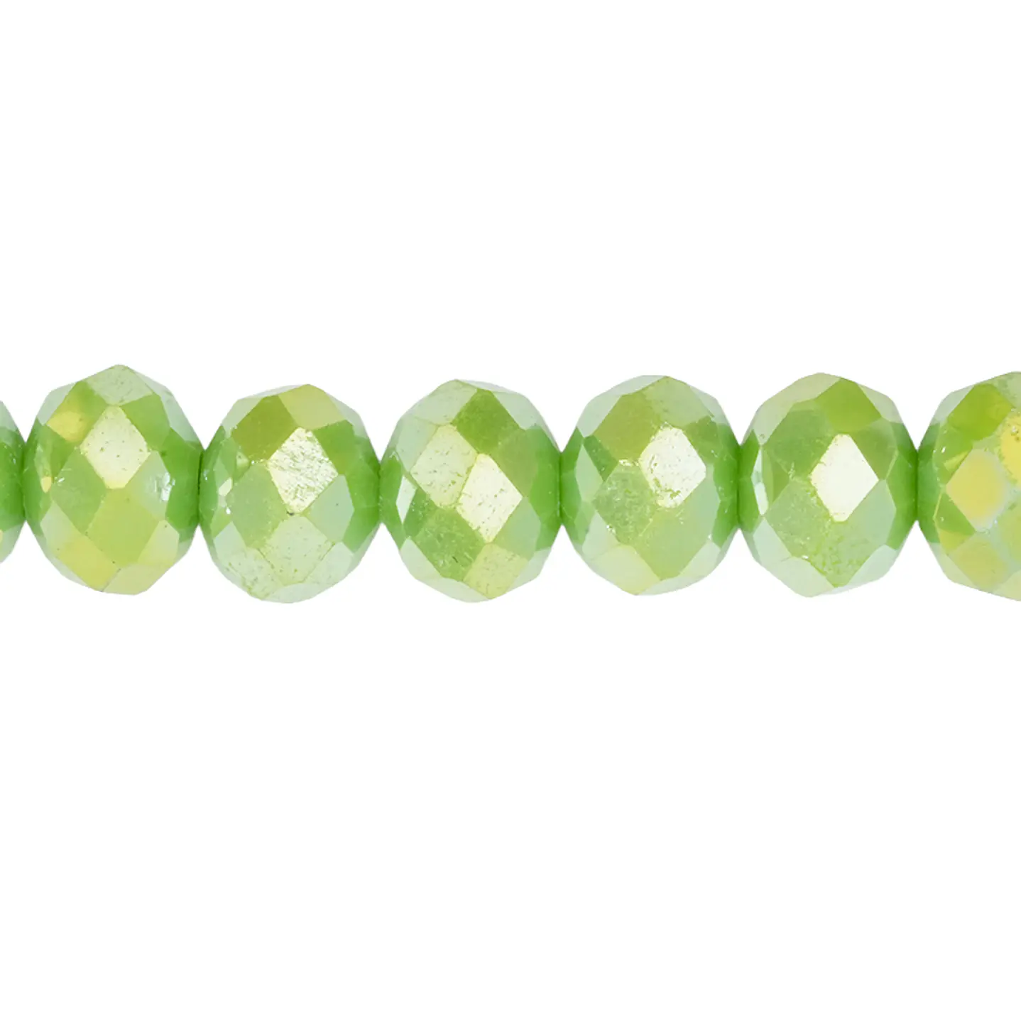 CRISTAL MURANO VERDE OLIVA MATE AB # 8MM  1