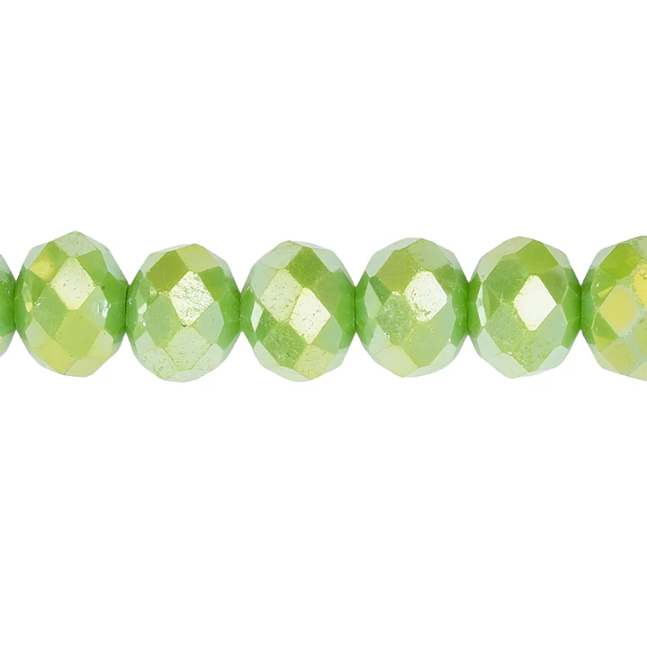 CRISTAL MURANO VERDE OLIVA MATE AB # 8MM  1