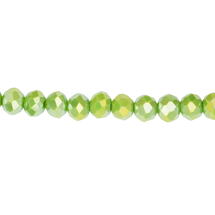CRISTAL MURANO VERDE OLIVA MATE AB # 6MM  1
