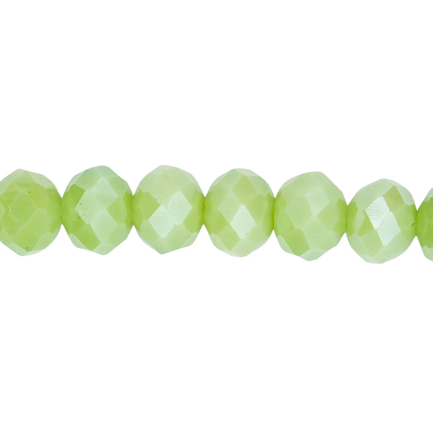 CRISTAL MURANO VERDE MANZANA MATE AB # 8MM  1