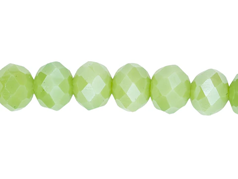 CRISTAL MURANO VERDE MANZANA MATE AB # 8MM 