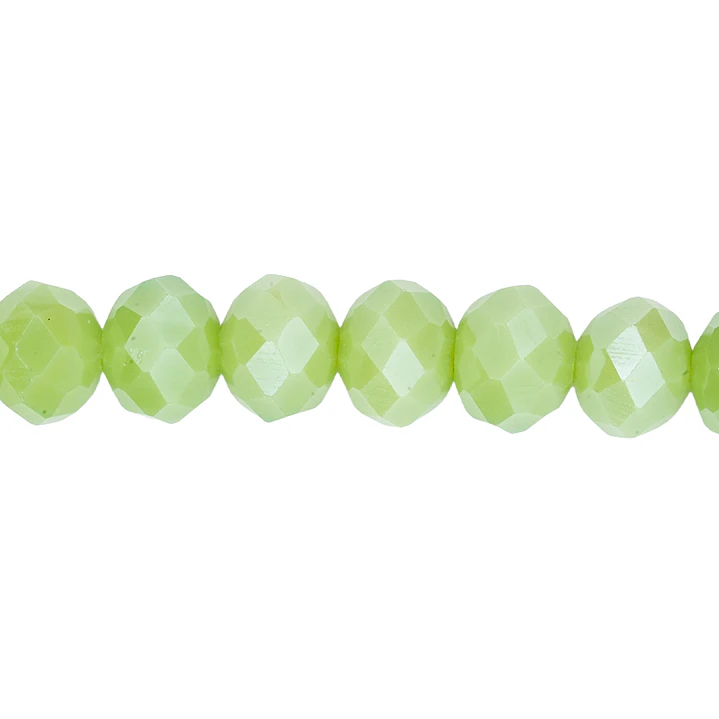 CRISTAL MURANO VERDE MANZANA MATE AB # 8MM  1