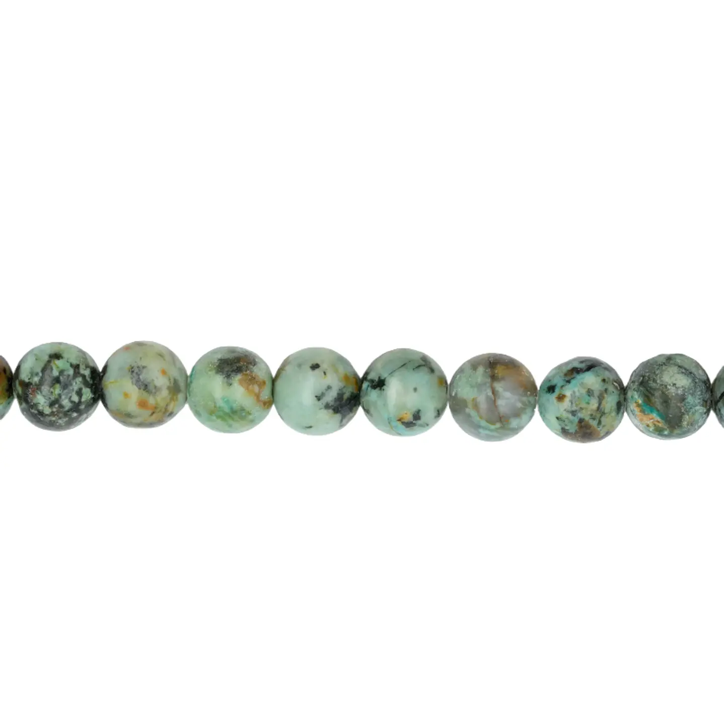PIEDRA NATURAL LISA TURQUEZA AFRICANA # 6MM  1