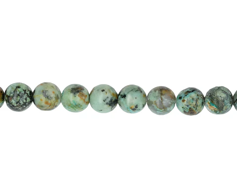 PIEDRA NATURAL LISA TURQUEZA AFRICANA # 6MM 
