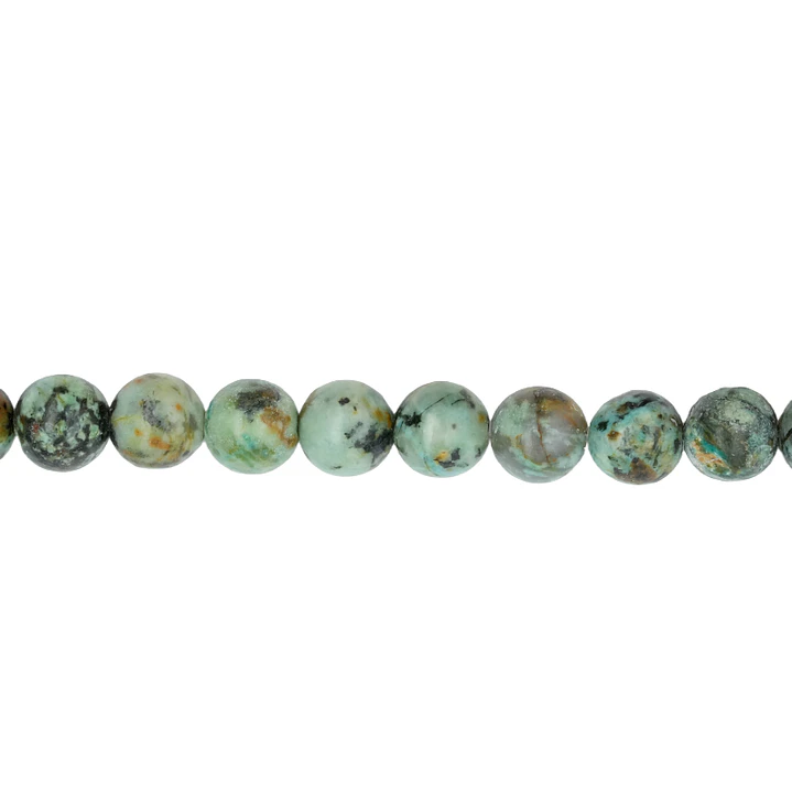PIEDRA NATURAL LISA TURQUEZA AFRICANA # 6MM  1