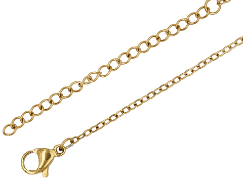 ACERO DORADO CADENA TERMINDA EXTENSION 0.4 POR 45CM