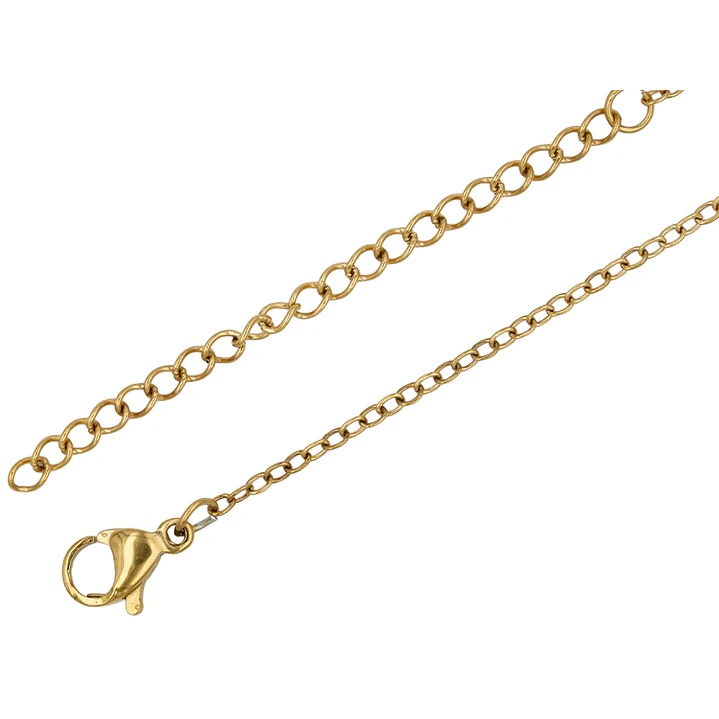 ACERO DORADO CADENA TERMINDA EXTENSION 0.4 POR 45CM 1