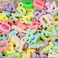 ACRILICO FIGURA LETRA 14MM MATE MIX PASTEL X 50 GRAMOS (195 UND APROX) - Miniatura 1