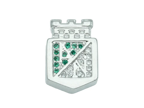 RODIO PLATEADO CENTRO ESCUDO NACIONAL 13*9MM