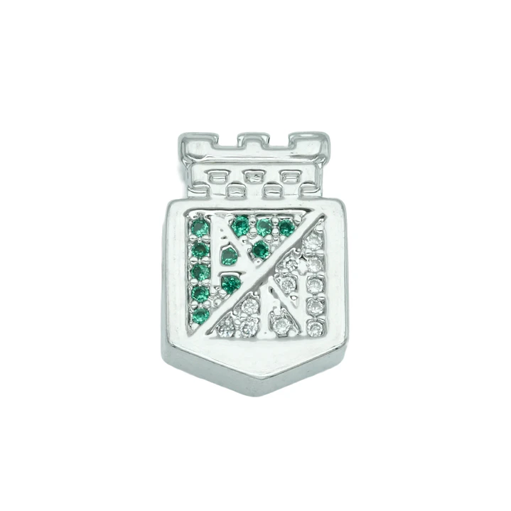 RODIO PLATEADO CENTRO ESCUDO NACIONAL 13*9MM 1