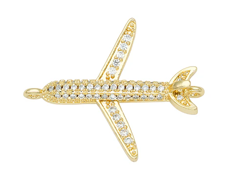 RODIO DORADO CENTRO AVION ZIRCON DORADO 28*23MM