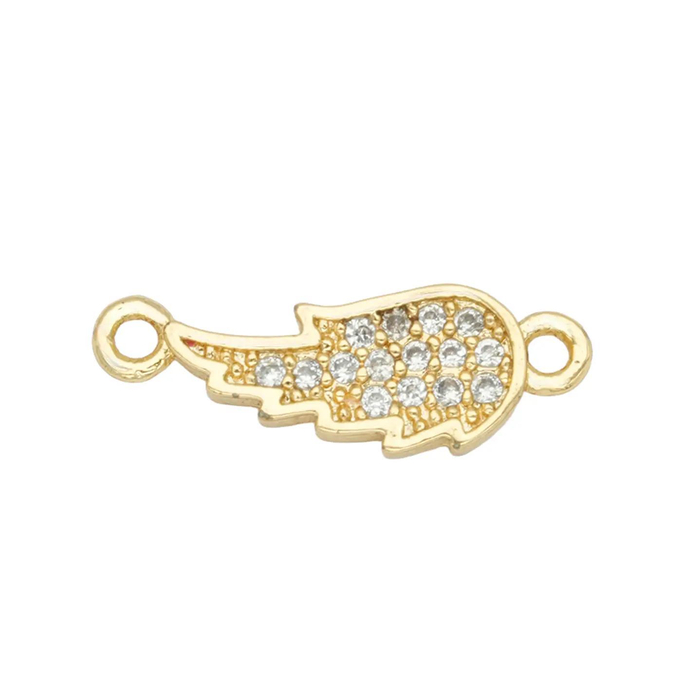 RODIO DORADO CENTRO ALA MINI ZIRCON BLANCO 16*6MM 1