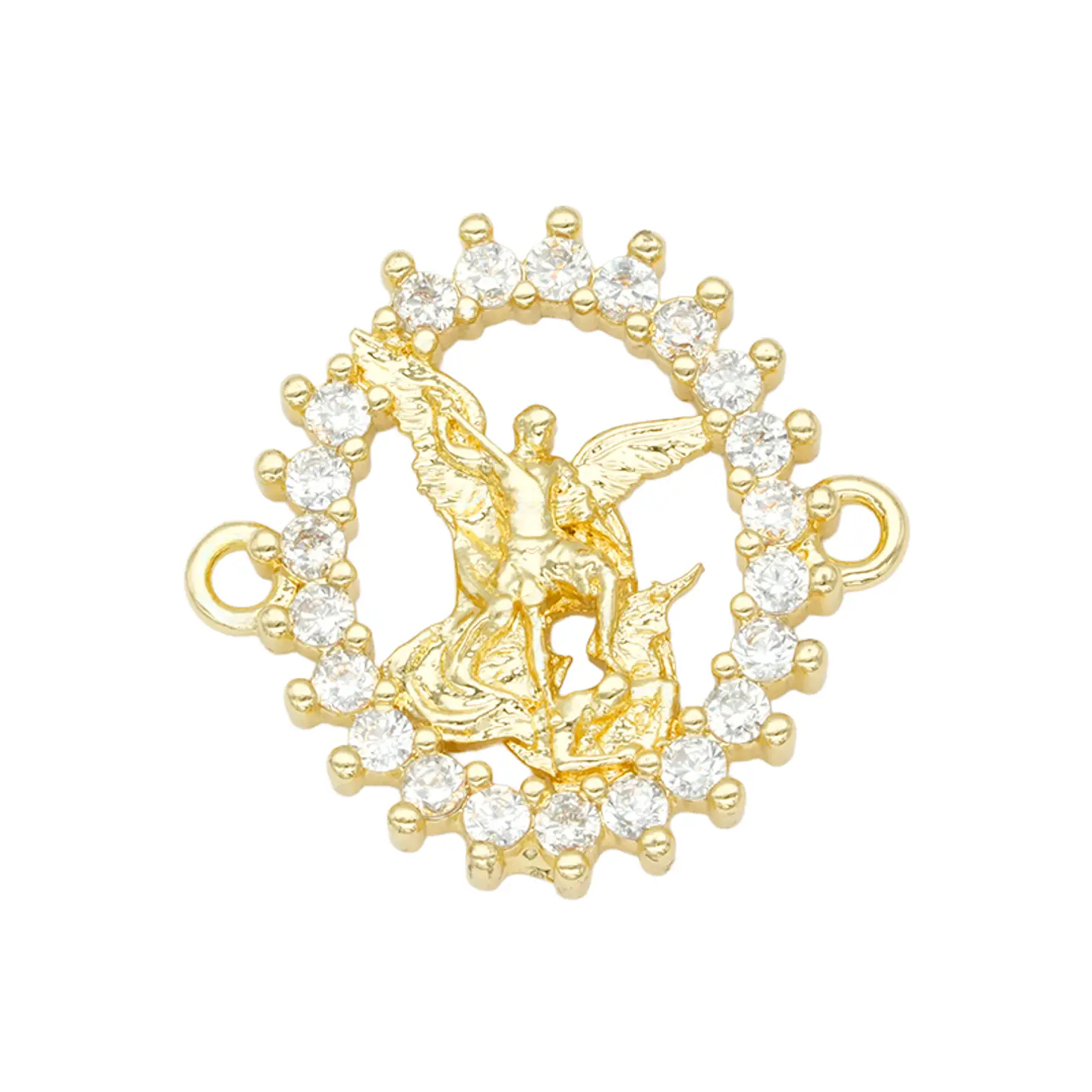 RODIO DORADO CENTRO SAN MIGUEL OVALADO ZIRCON BLANCO 19*19MM 1