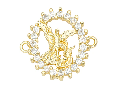 RODIO DORADO CENTRO SAN MIGUEL OVALADO ZIRCON BLANCO 19*19MM