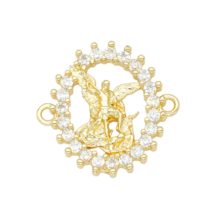 RODIO DORADO CENTRO SAN MIGUEL OVALADO ZIRCON BLANCO 19*19MM 1