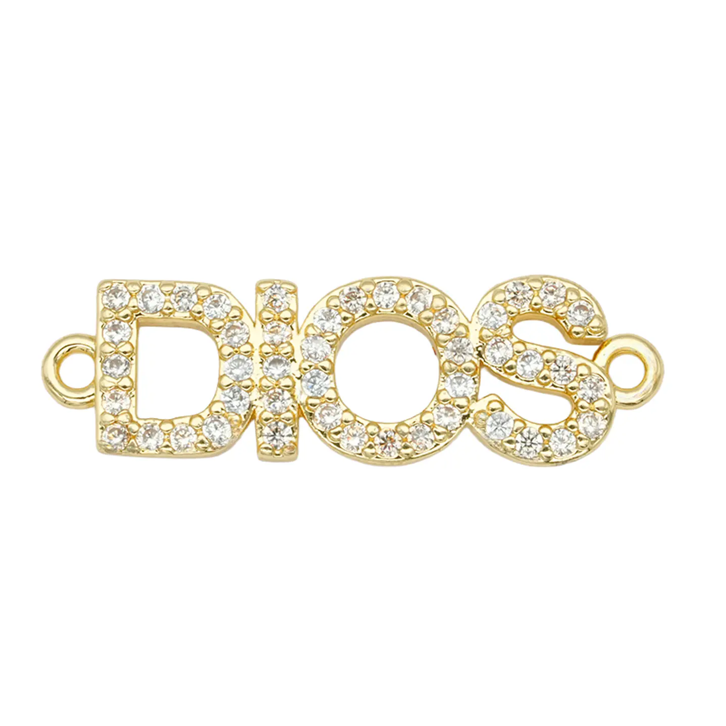 RODIO DORADO CENTRO DIOS ZIRCON BLANCO 23*7MM 1