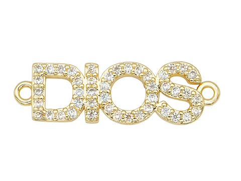 RODIO DORADO CENTRO DIOS ZIRCON BLANCO 23*7MM