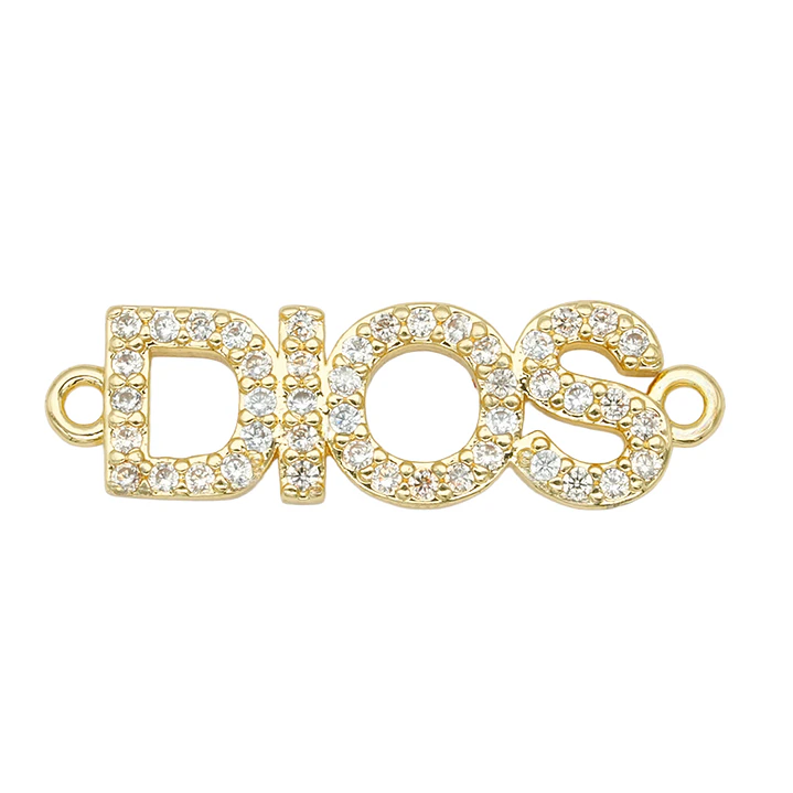 RODIO DORADO CENTRO DIOS ZIRCON BLANCO 23*7MM 1