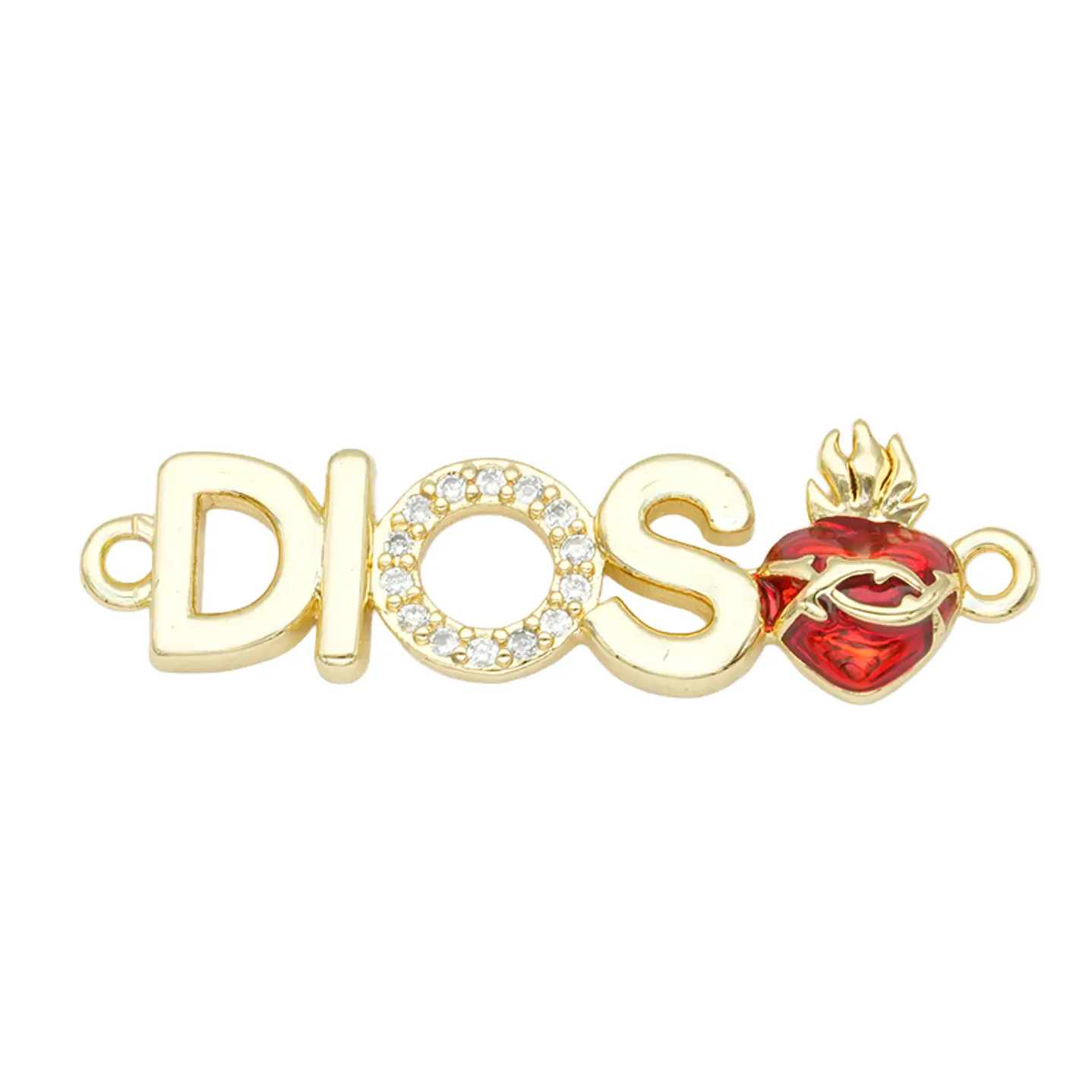 RODIO DORADO CENTRO DIOS ZIRCON BLANCO 30*9MM 1