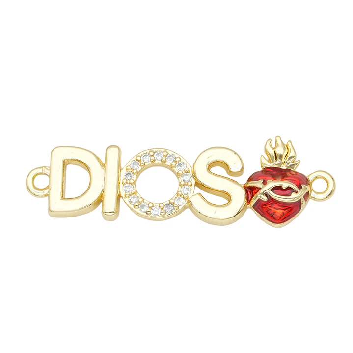 RODIO DORADO CENTRO DIOS ZIRCON BLANCO 30*9MM 1
