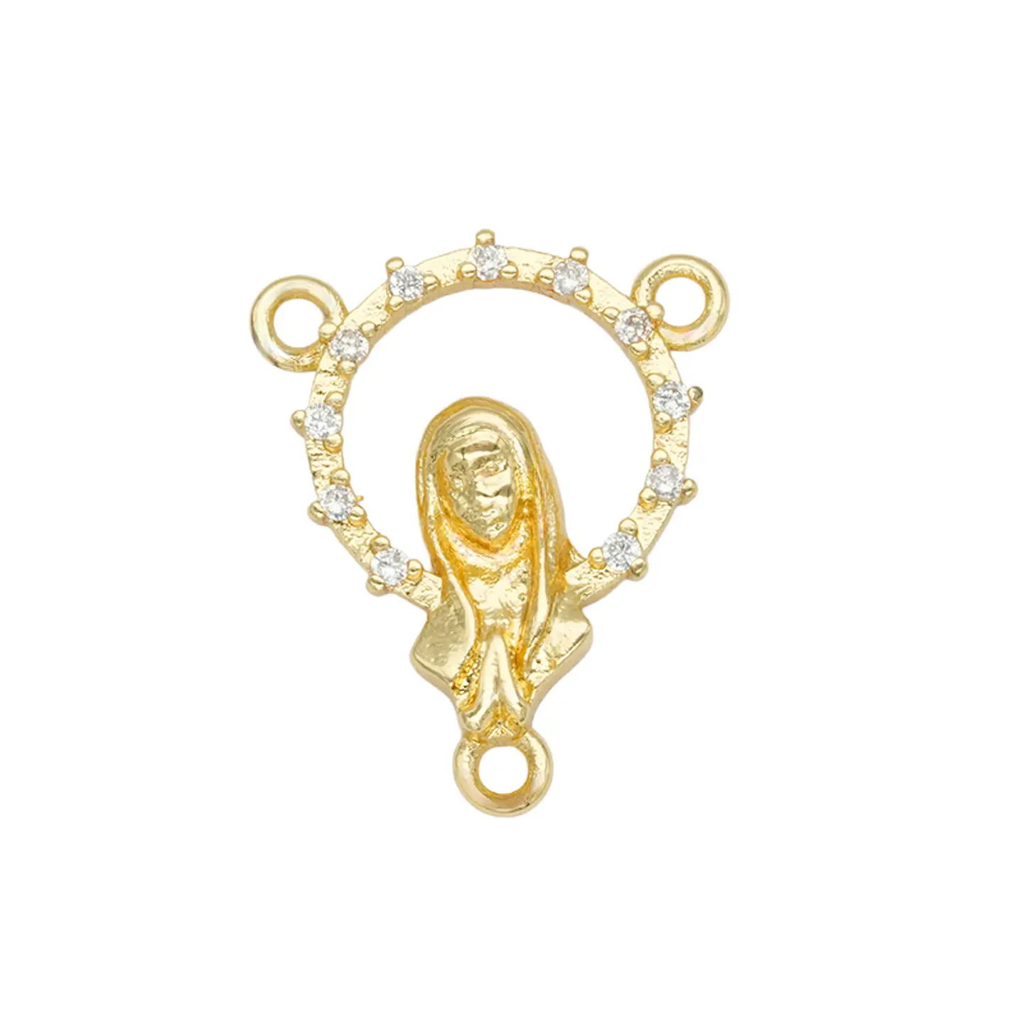 RODIO DORADO DIJE CRUCERO VIRGEN 17*13MM 1