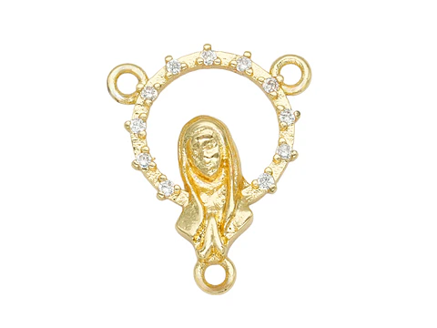 RODIO DORADO DIJE CRUCERO VIRGEN 17*13MM