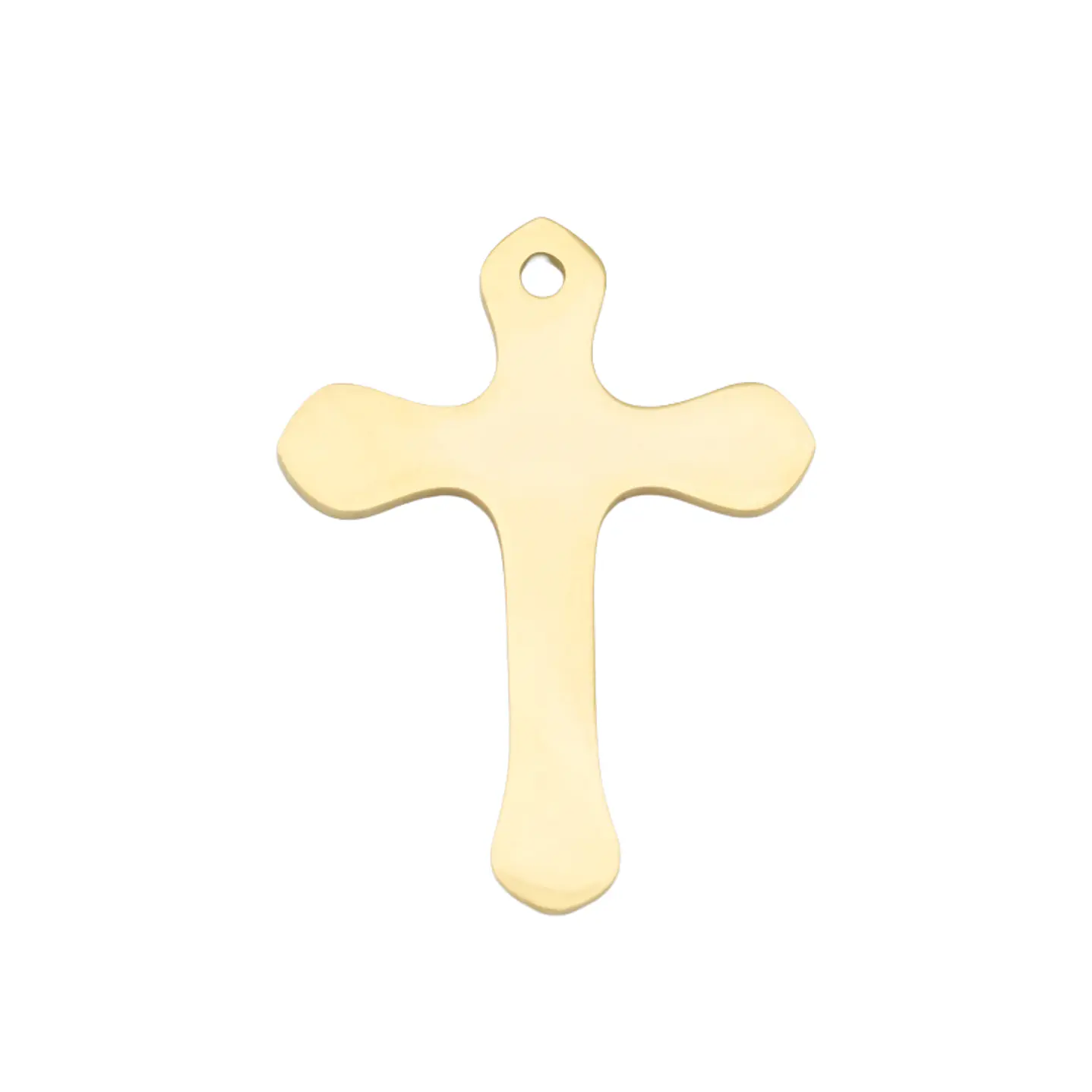 ACERO DORADO DIJE CRUZ LISA 25*18MM 1