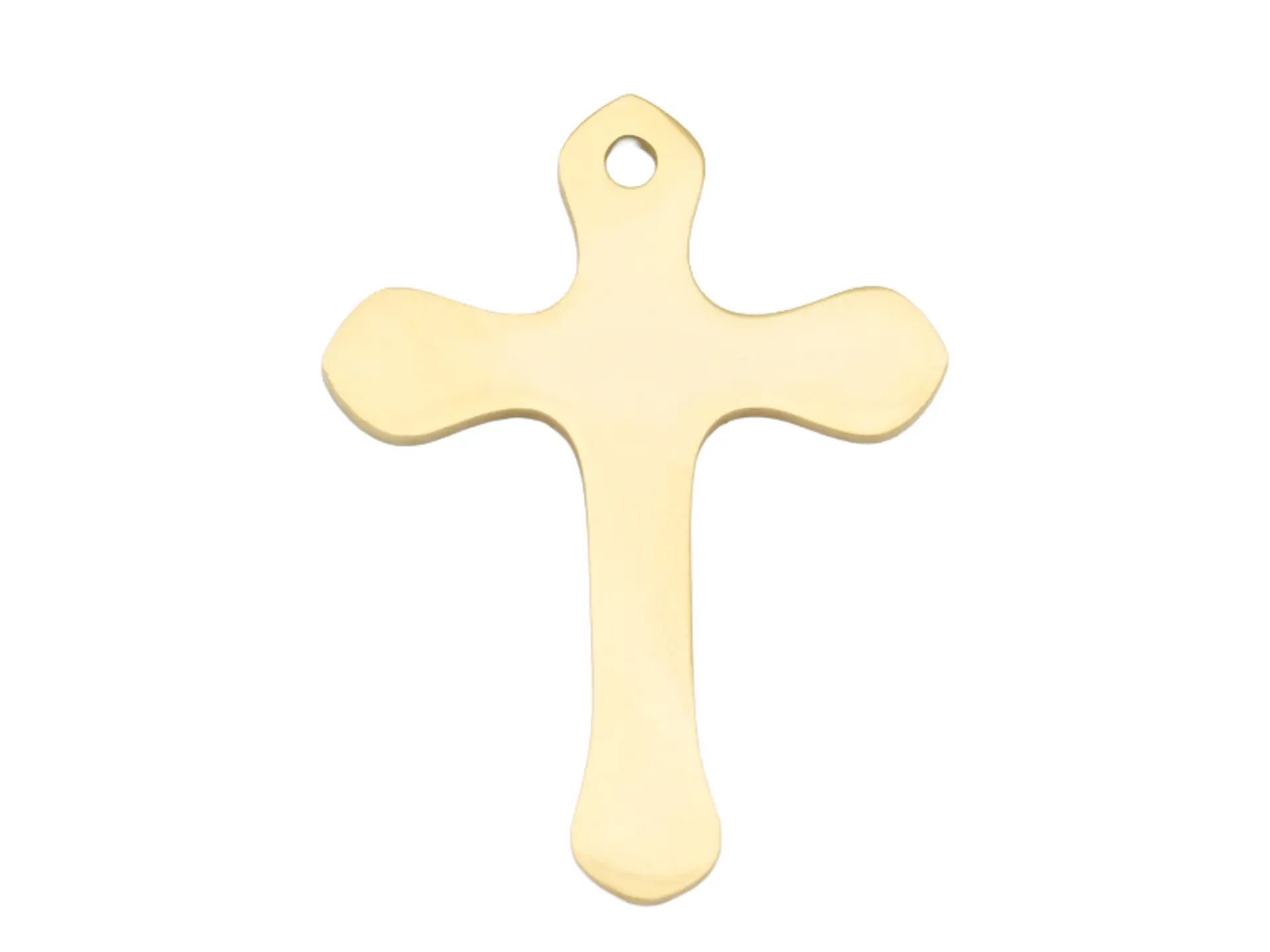 ACERO DORADO DIJE CRUZ LISA 25*18MM 1