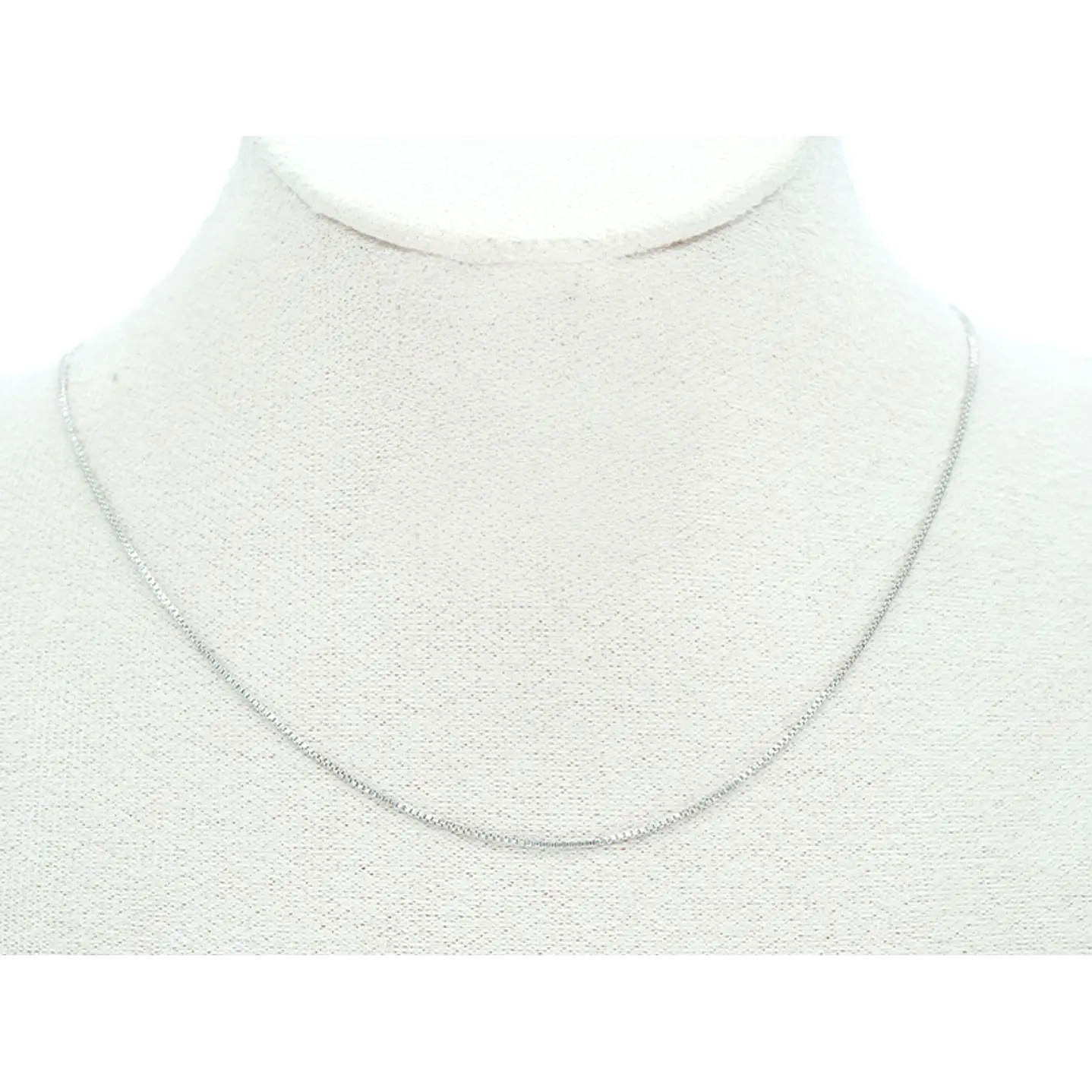 RODIO PLATEADO CADENA AGUJA PARA COLLAR EXTENSION 45CM 2