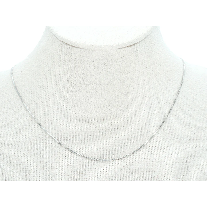 RODIO PLATEADO CADENA AGUJA PARA COLLAR EXTENSION 45CM 2