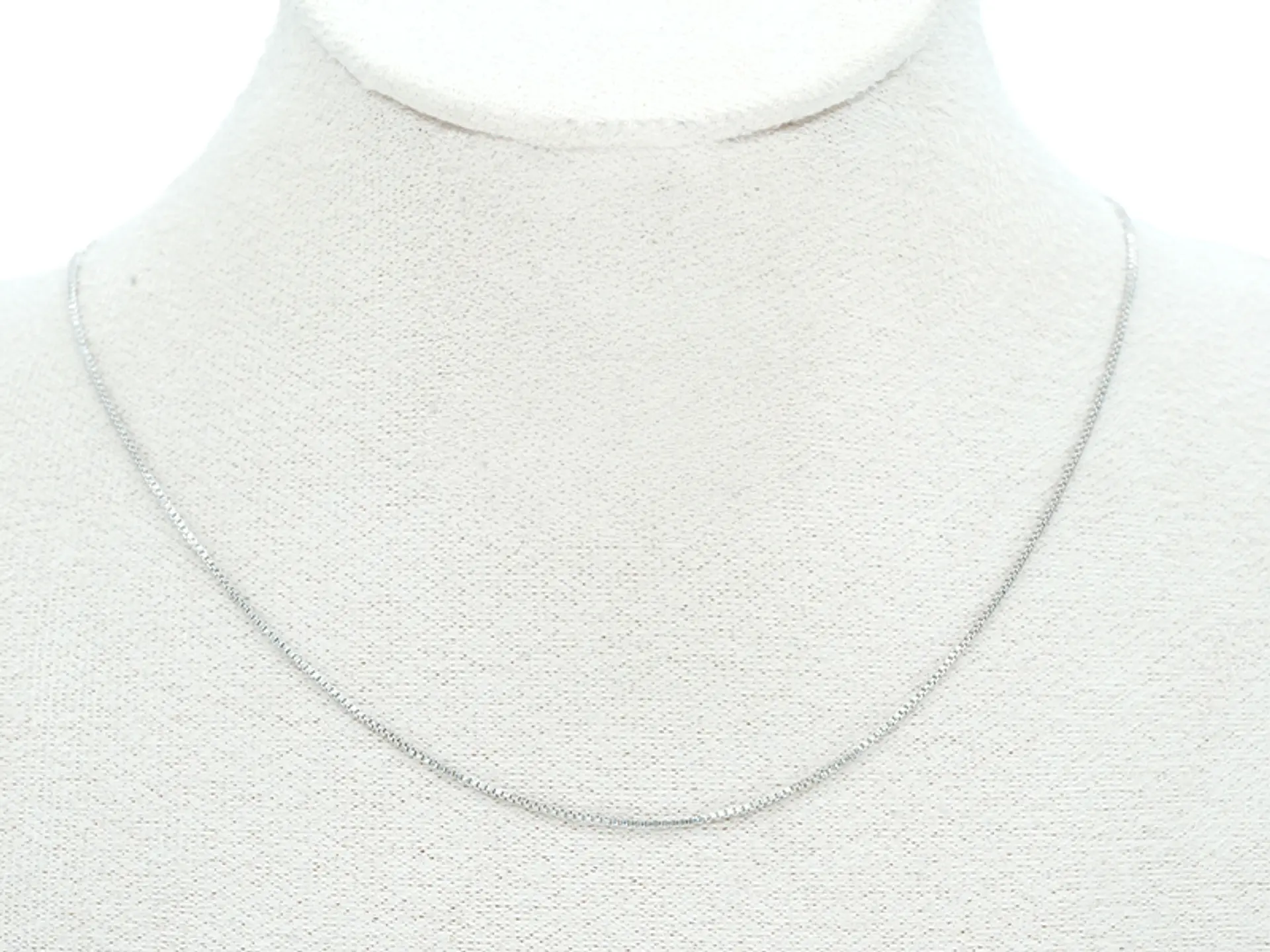 RODIO PLATEADO CADENA AGUJA PARA COLLAR EXTENSION 45CM 2