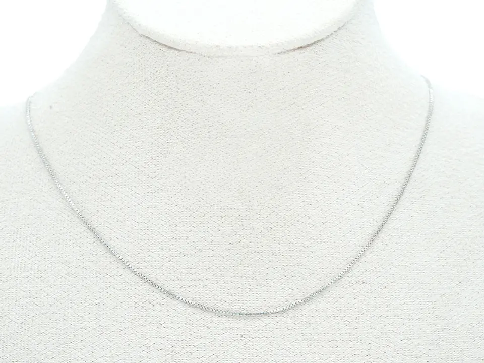 RODIO PLATEADO CADENA AGUJA PARA COLLAR EXTENSION 45CM 2