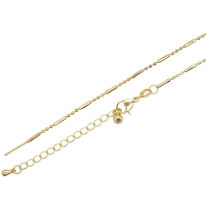 RODIO DORADO CADENA PALITO TRES PUNTOS AGUJA 45CM 1