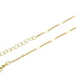 RODIO DORADO CADENA PLANA SEPARADOR CORAZON CON ESTENSION 45CM - Miniatura 1