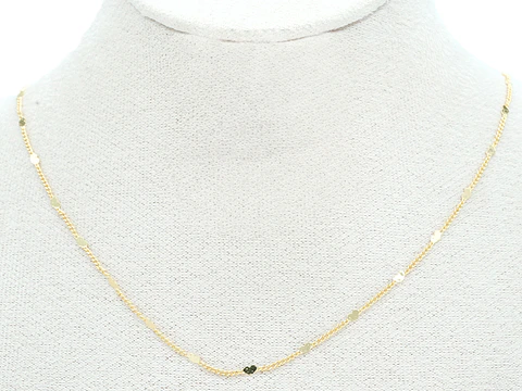 RODIO DORADO CADENA PLANA SEPARADOR CORAZON CON ESTENSION 45CM