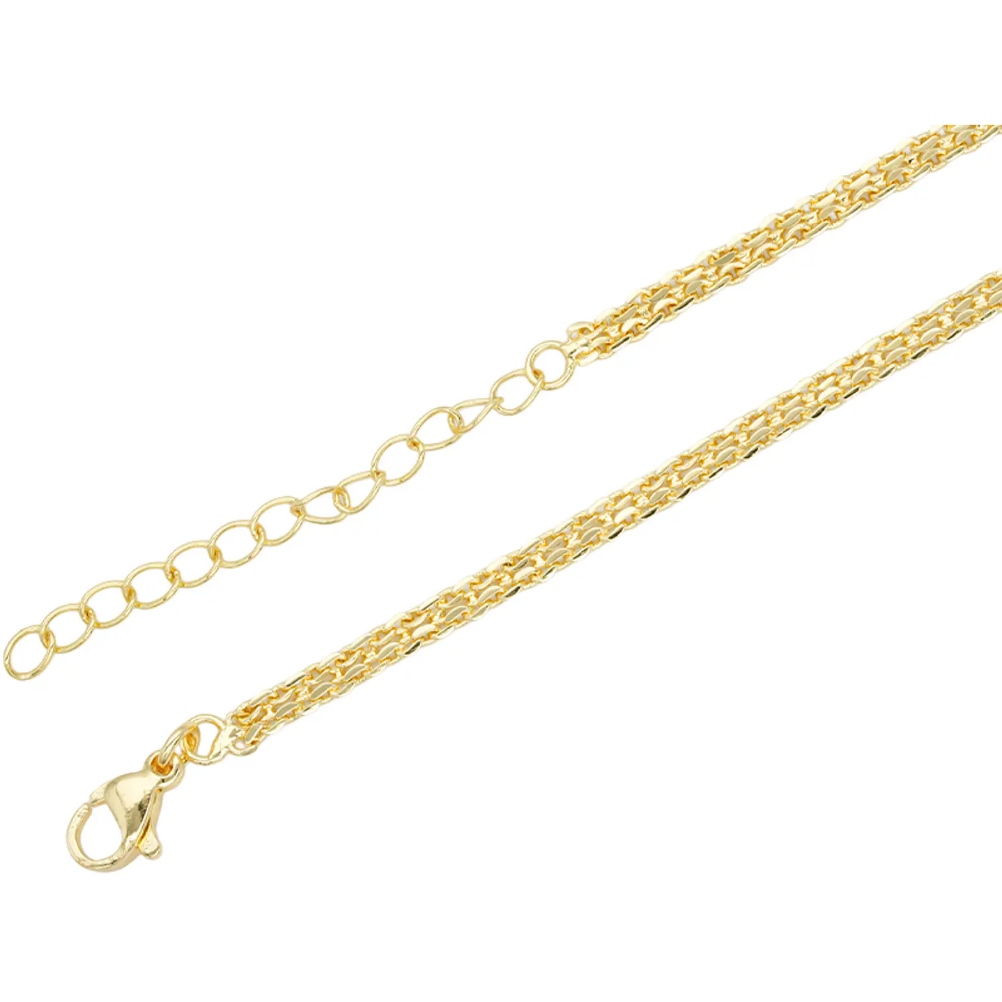 RODIO DORADO CADENA TEGIDO CHINO CON EXTENSION 1*2.5*45CM 1