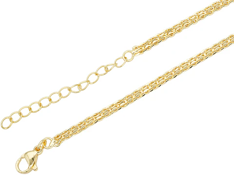 RODIO DORADO CADENA TEGIDO CHINO CON EXTENSION 1*2.5*45CM