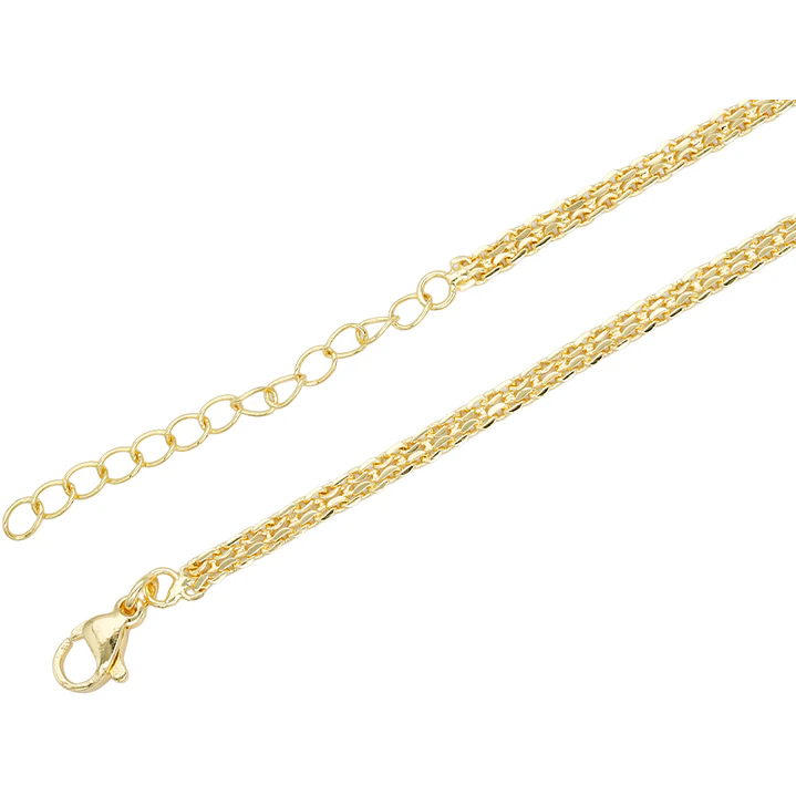 RODIO DORADO CADENA TEGIDO CHINO CON EXTENSION 1*2.5*45CM 1