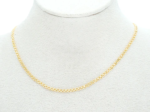 RODIO DORADO CADENA TEGIDO CHINO CON EXTENSION 1*2.5*45CM