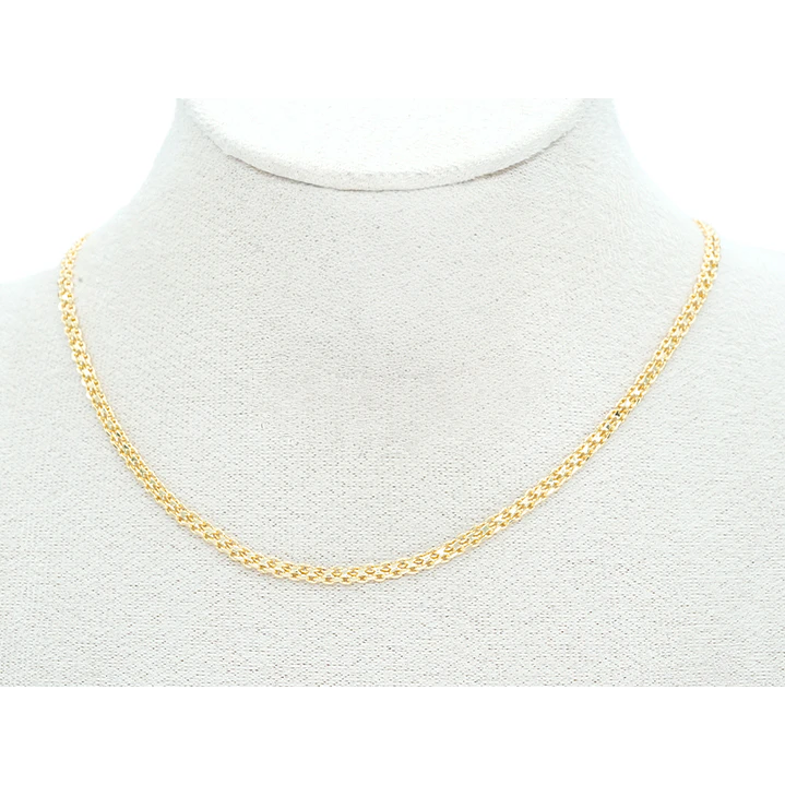 RODIO DORADO CADENA TEGIDO CHINO CON EXTENSION 1*2.5*45CM 2