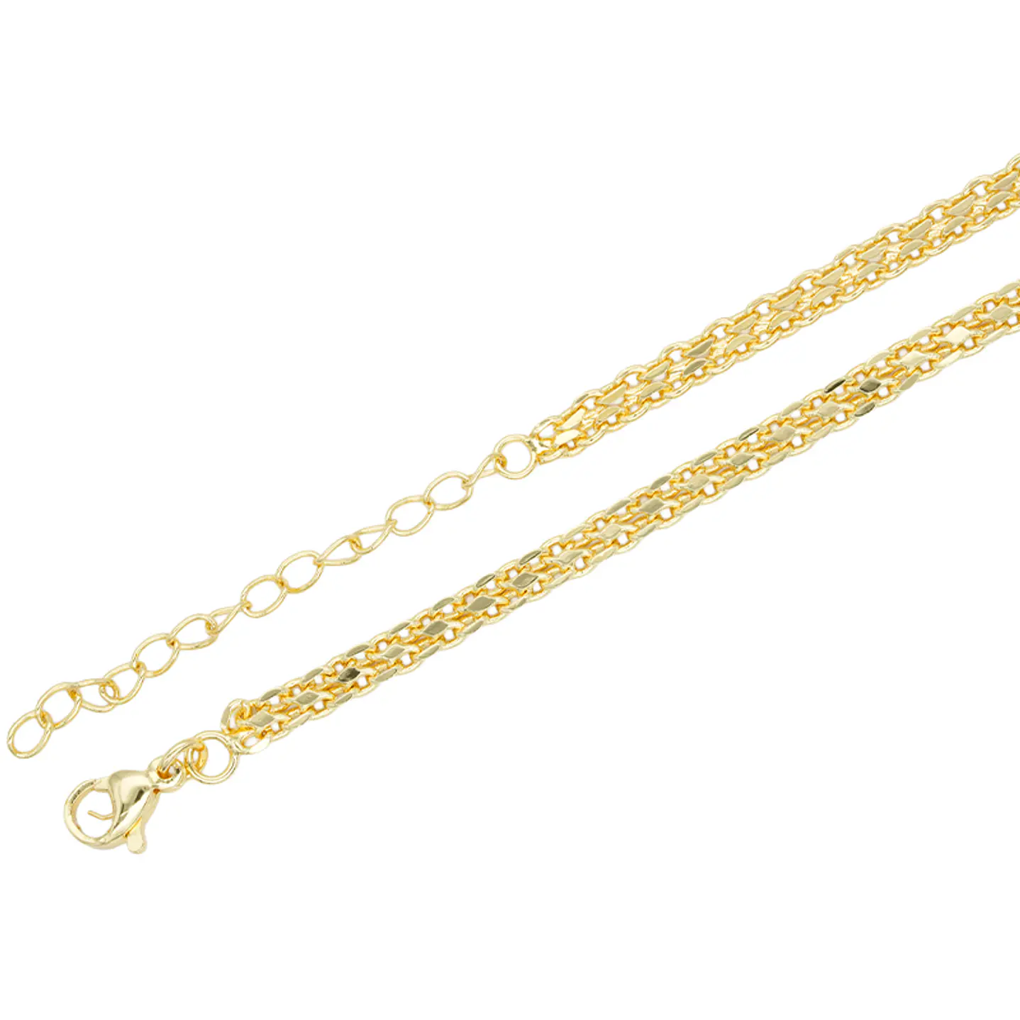 RODIO DORADO CADENA TEGIDO CHINO CON EXTENSION 1.5*3.5*45CM 1