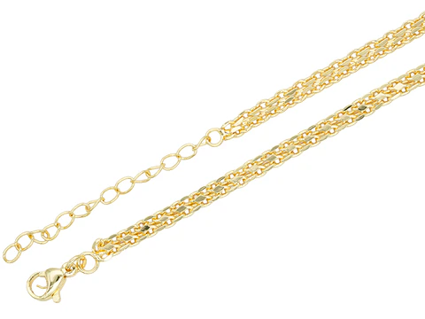 RODIO DORADO CADENA TEGIDO CHINO CON EXTENSION 1.5*3.5*45CM